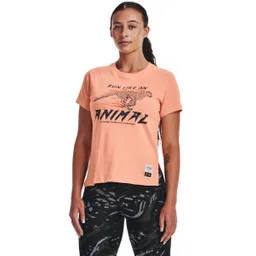 Under Armour Camiseta Run Like Tee Mujer Naranja LG 1380436-963