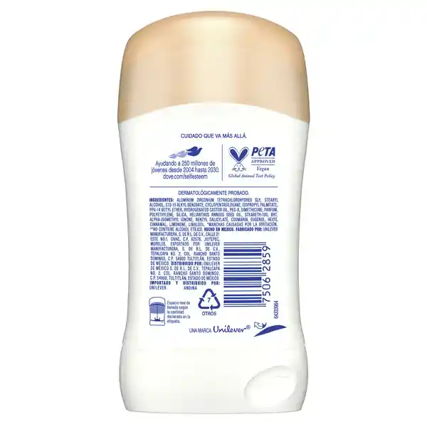 Dove Antitranspirante en Barra Clear Tone