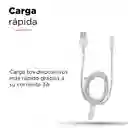 Cable de Datos Trenzado Carga Rápida Micro 3A Plateado