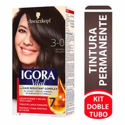 Igora Vital Tinte Capilar Permanente Tono 3-0 Castaño Oscuro