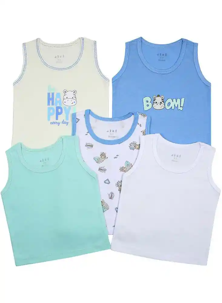 Camiseta Manga Sisa X 5 Bebe 0/0 Meses - Hortensia