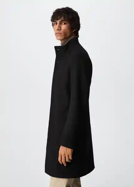 Abrigo Funnel Negro Talla XL Hombre Mango