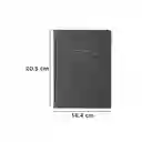 Agenda A5 Tapa Dura 80 Hojas Serie Silver Gray Miniso