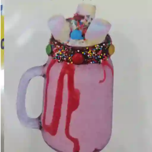 Malteada con topping de colores