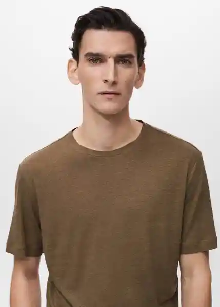 Camiseta Liman Khaki Talla L Hombre Mango