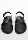 Sandalias Romana Negro Talla 40 Hombre Mango