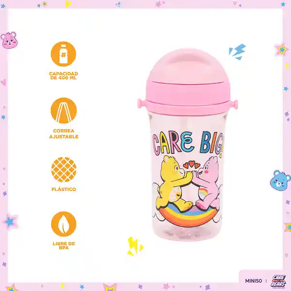 Vaso Plástico Para el Hombro Colección Care Bears Rosa Miniso