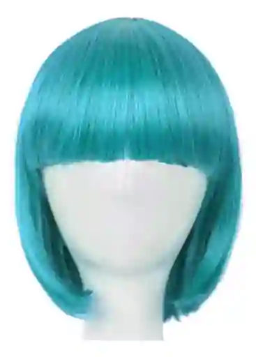 Peluca Lisa Corta Azul - El Tio -