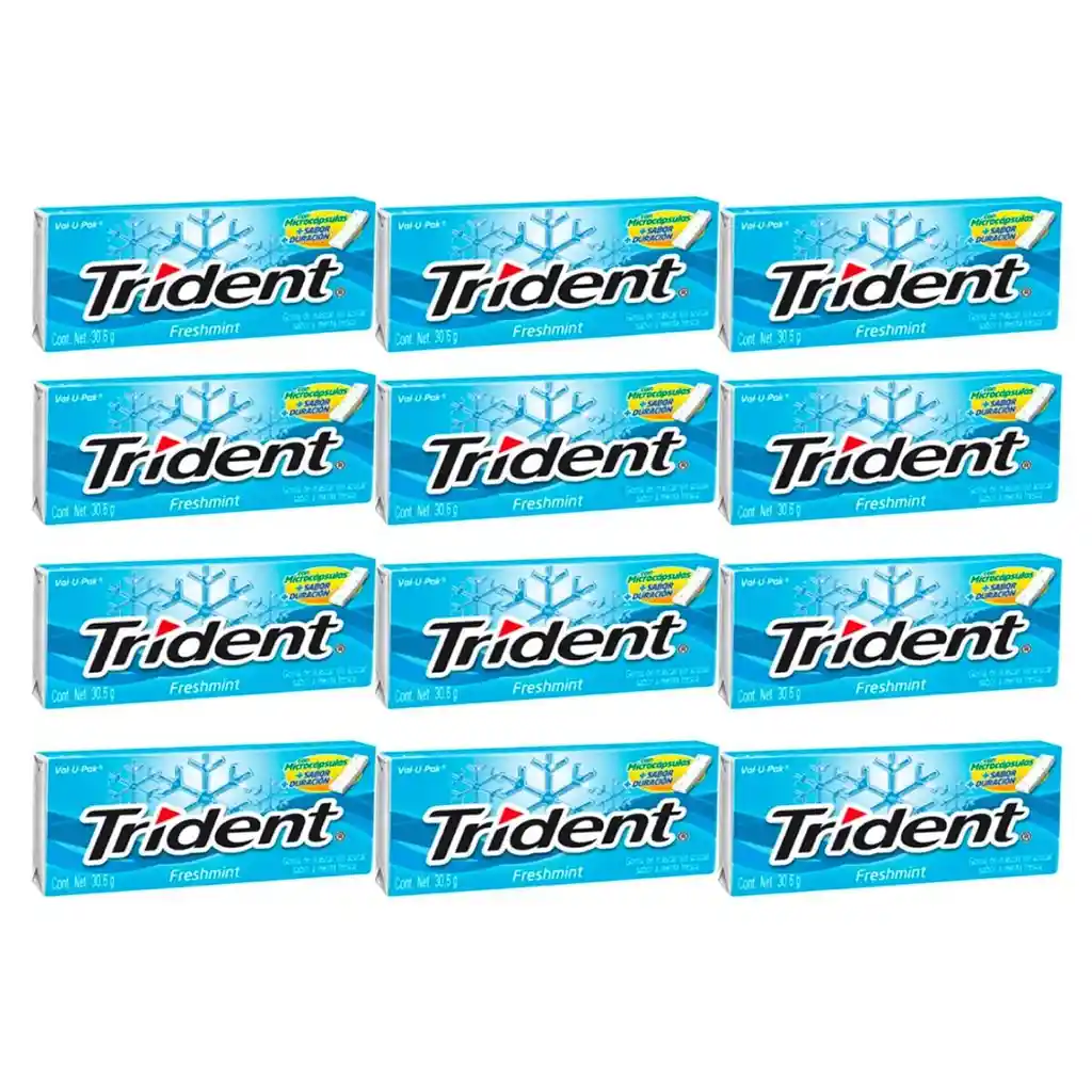 Trident Pack de Chicles Evup Freshmint 12 x 30.6 g