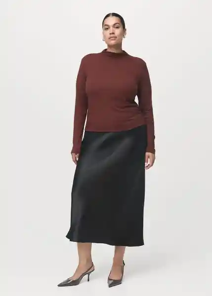 Camiseta Secondpe Marrón Talla 25 Mujer Mango