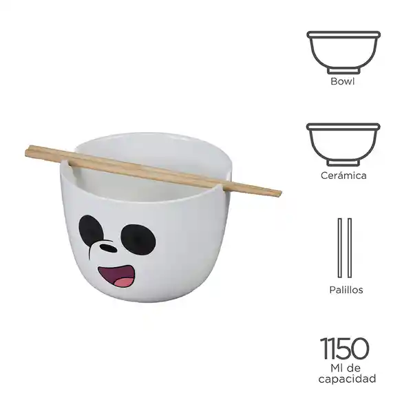 Bowl de Cerámica Colección Osos Escandalosos 5.0 Panda Miniso