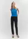 Top Boni Azul Talla S Mujer Mango