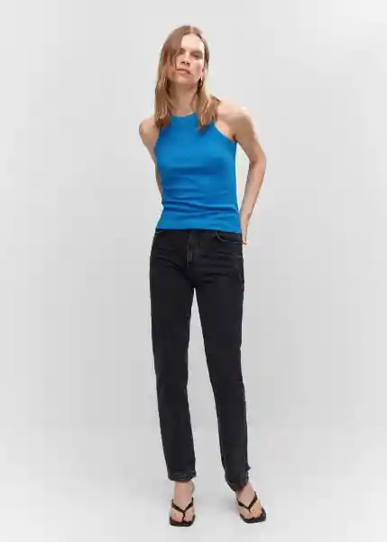 Top Boni Azul Talla S Mujer Mango