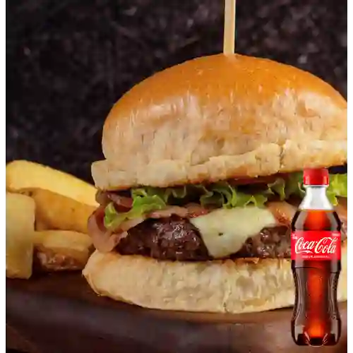 Res burger + coca cola original 400 ml