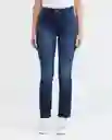 Super High Rise Cosmo Azul Dark Ultraoscuro Talla 14 Mujer Chevignon