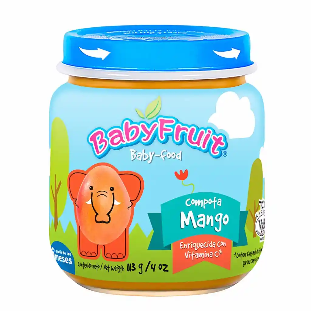 Baby Fruit Compota de Mango Enriquecida con Vitamina C 6 Meses
