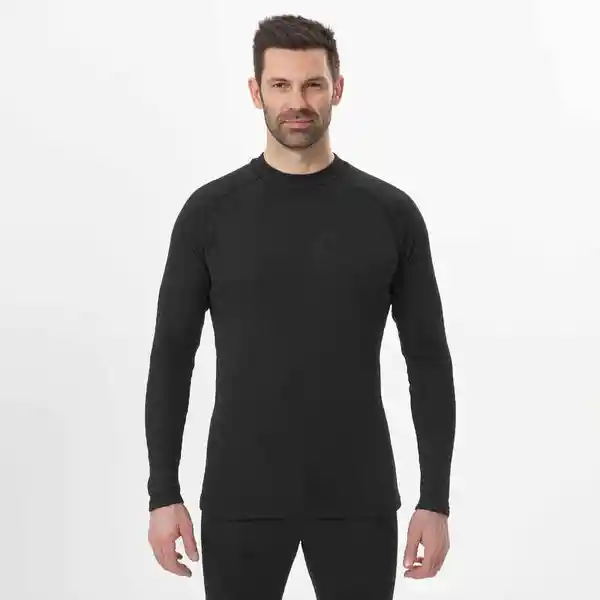 Wedze Camiseta Térmica de Esquí Hombre Negro Talla L bl100