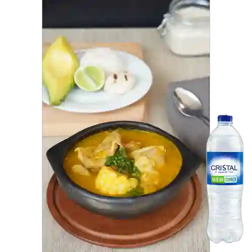 Combo Sancocho + Cristal Sin Gas 600 ml