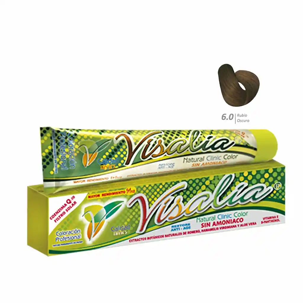 Visalia Tinte Sin Amoniaco Rubio Oscuro No. 6.0 60 g