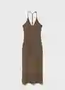 Vestido Bali Khaki Talla M Mujer Mango