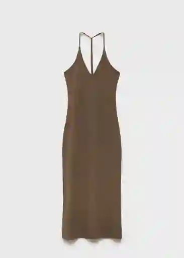 Vestido Bali Khaki Talla M Mujer Mango