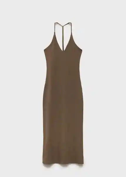 Vestido Bali Khaki Talla M Mujer Mango