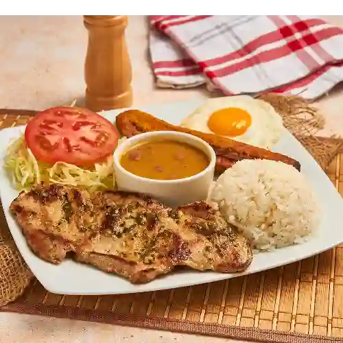 Bandeja con cerdo