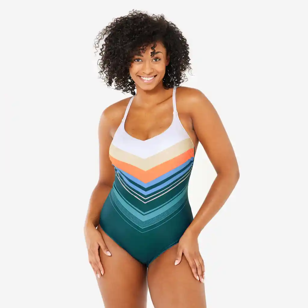 Vestido de Baño Enterizo de Natación Para Mujer 100 - Multicolor
