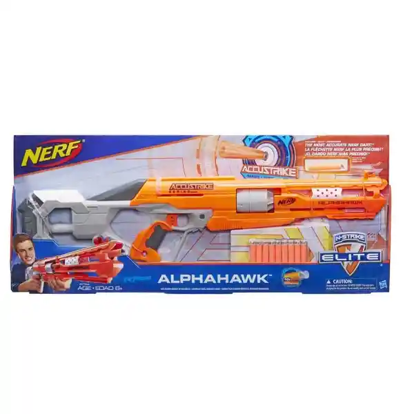 Hasbro Lanzador Nerf Accustrike Alphahawk 8 +
