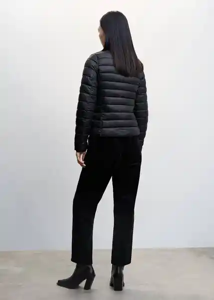 Abrigo Anorak Blandi Negro Talla 18 Mujer Mango