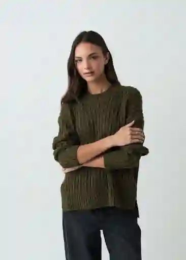 Saco Tejido Mujer Verde Galeras Ultraoscuro M/L 582G081 Naf Naf