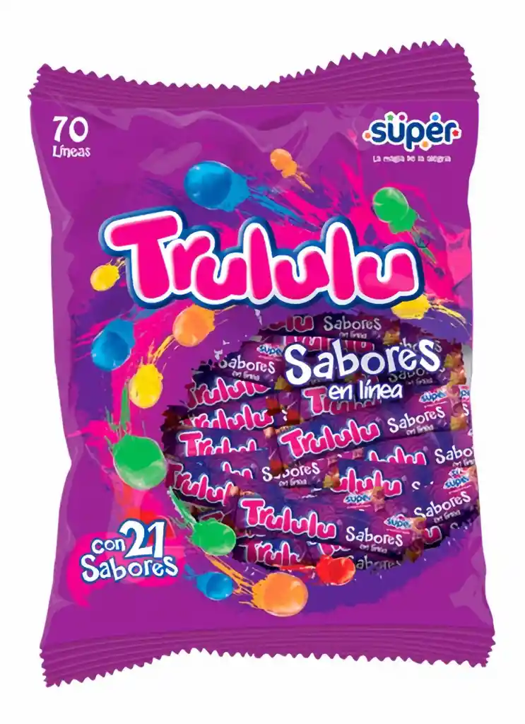 Trululu Caramelo Sabores En Linea x 70 Unidades