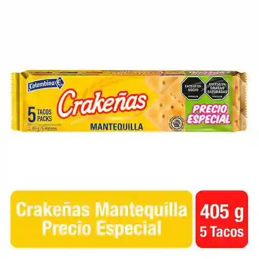 Crakeñas Mantequilla Taco 5pack