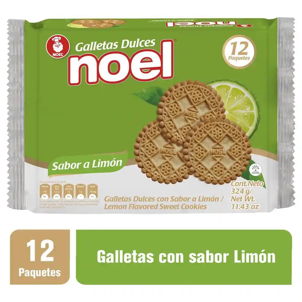 Noel Galletas Dulces Sabor Limón