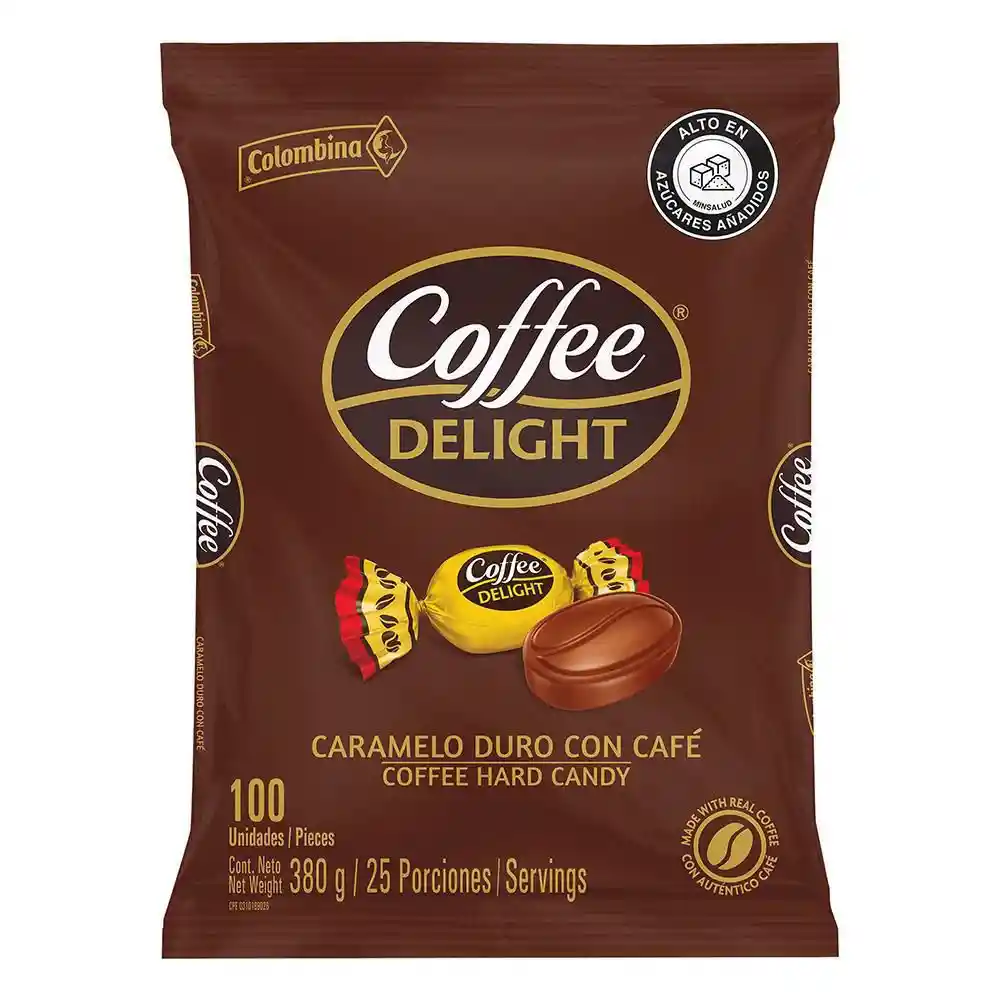 Coffee Delight Caramelos Duros Rellenos con Café