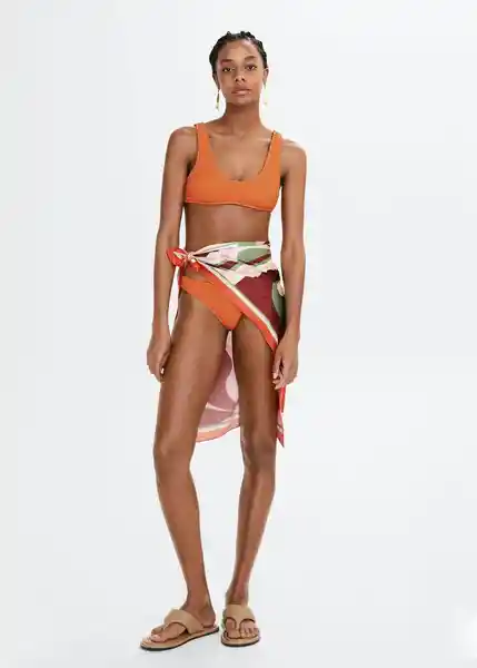 Top Bikini Solene Naranja Talla XS Mujer Mango