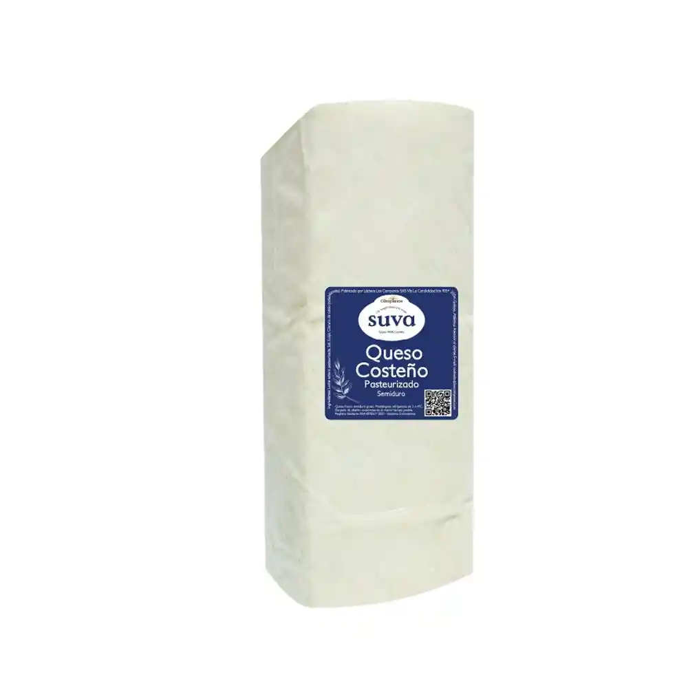 Queso Costeño Pasteurizado Suva Semiduo X Kg
