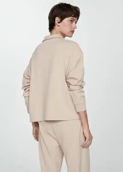 Sudadera Nique Beige Talla L Mujer Mango