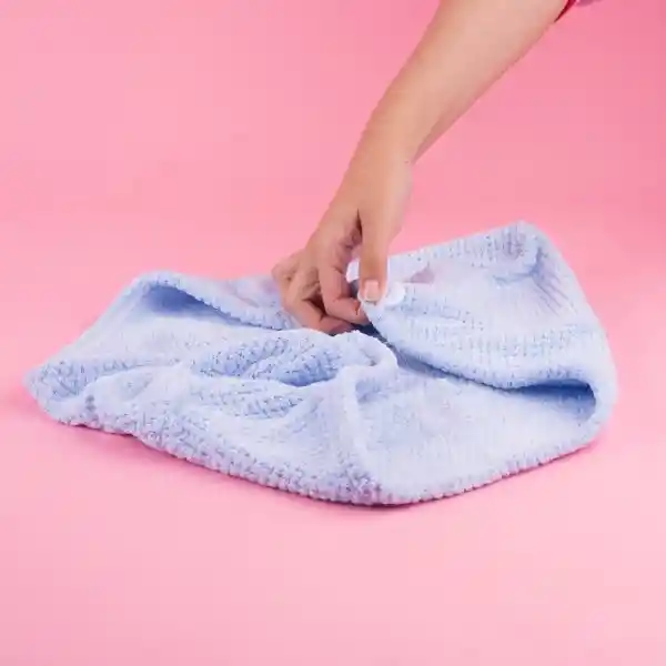 Toalla Gruesa Absorbente Para Cabello Azul Miniso
