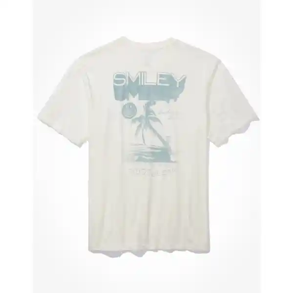 Camiseta Hombre Blanco Talla Large American Eagle