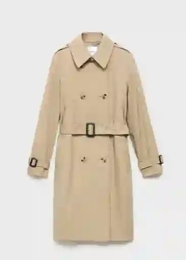 Gabardina Trench Polana Beige Talla XS Mujer Mango