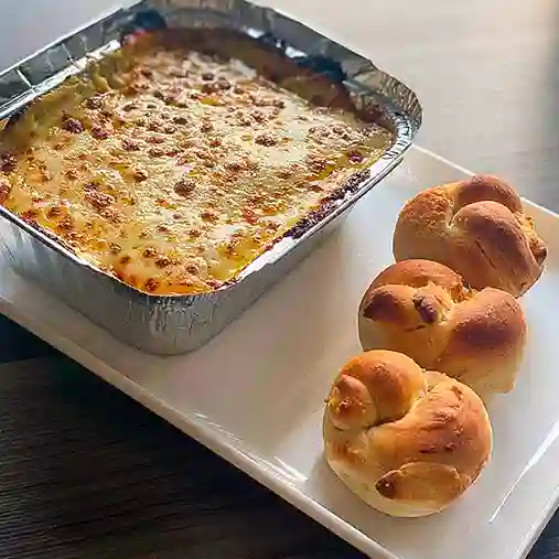Lasagna Vegetariana y Bebida