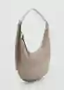 Bolso M Fortuna Taupe Talla 99 Mujer Mango