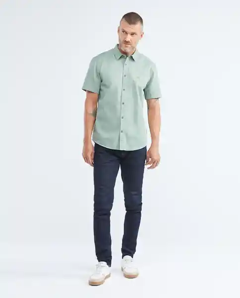 Duotone Duck Shirt M/c Verde Eucalipto Claro Talla M Hombre Chevignon