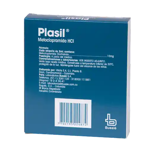 Plasil Solución Inyectable (10 mg)