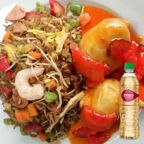 Combo Chow Fan Agridulce Personal +Brisa Manzana 600ml