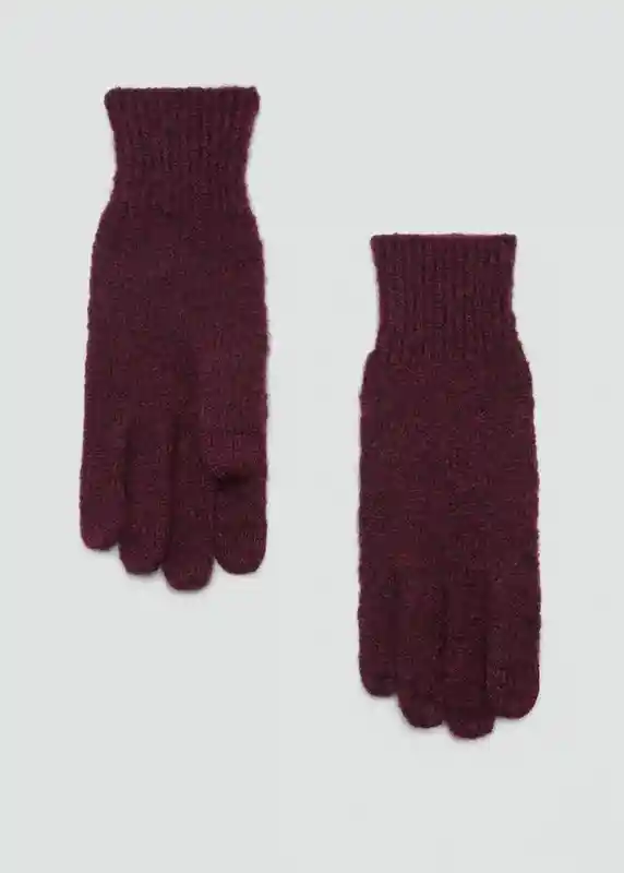 Guantes Beatriz Burdeos Talla 99 Mujer Mango