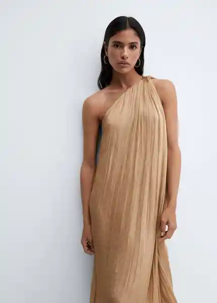 Vestido Amira-A Oro Talla XL Mujer Mango