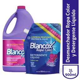 Blancox Desmanchador Ropa color 2L + Detergente Líquido 900 mL