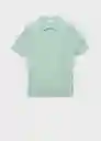 Camiseta Polo Andrew Turquesa Talla M Hombre Mango